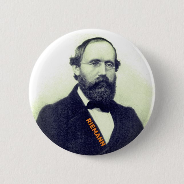 Badge Rond 5 Cm Bouton Bernhard Riemann (Devant)