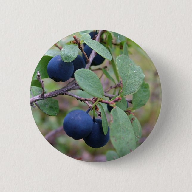 Badge Rond 5 Cm Bouton Berries sauvages (Devant)