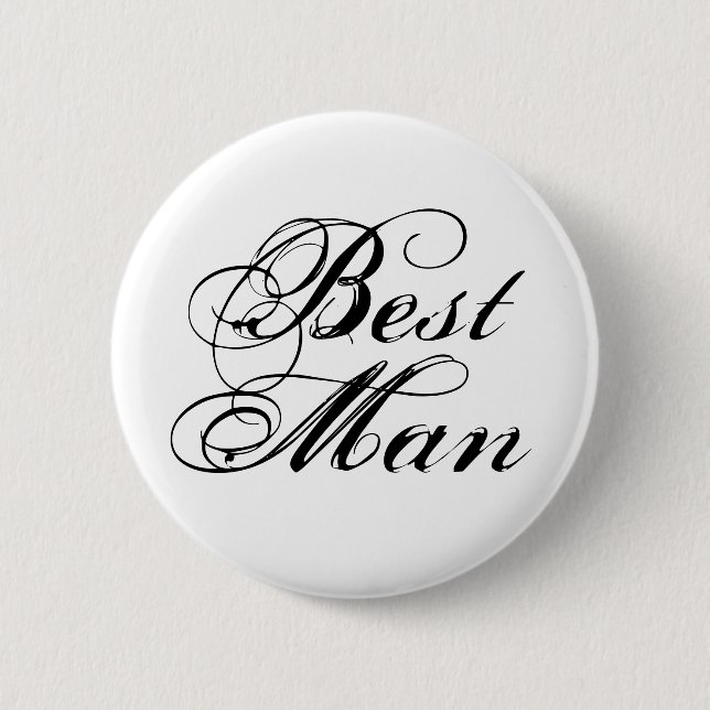 Badge Rond 5 Cm Bouton Best Man (Devant)