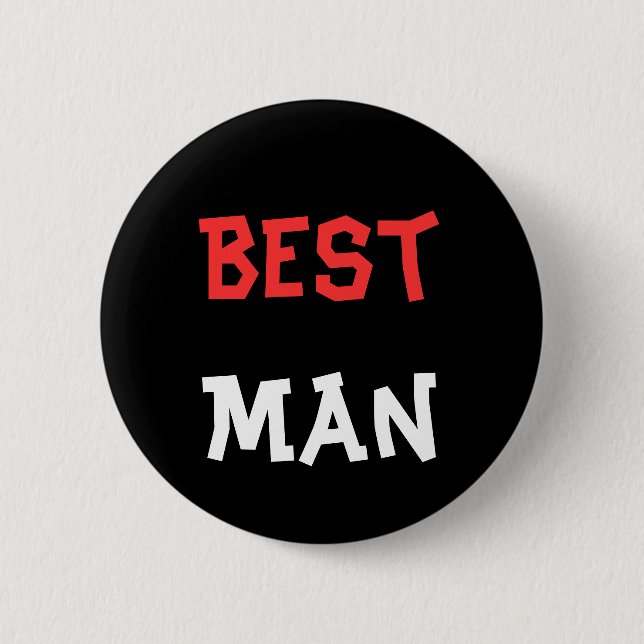 Badge Rond 5 Cm Bouton Best Man (Devant)