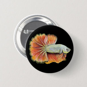 Badge Rond 5 Cm Bouton Betta Fish