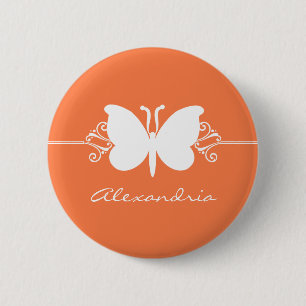 Badge Rond 5 Cm Bouton Beurre de corail