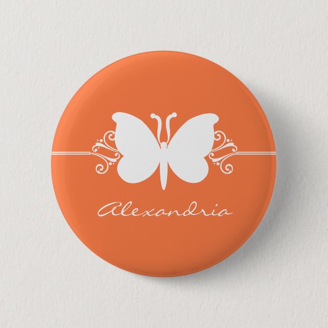 Badge Rond 5 Cm Bouton Beurre de corail (Devant)
