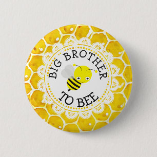 Badge Rond 5 Cm Bouton Big Brother to Bee Baby shower