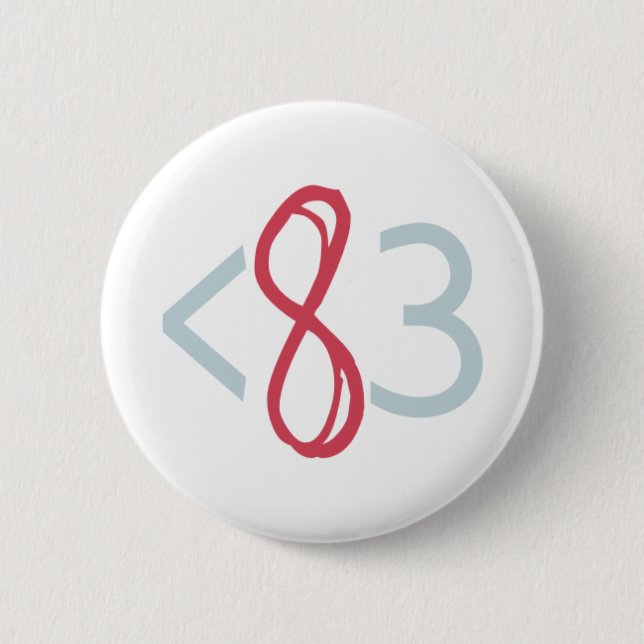 Badge Rond 5 Cm Bouton - blanc (Devant)