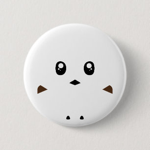 Badge Rond 5 Cm Bouton blanc de fée de neige japonaise