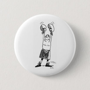 Badge Rond 5 Cm Bouton blanc de la boîte