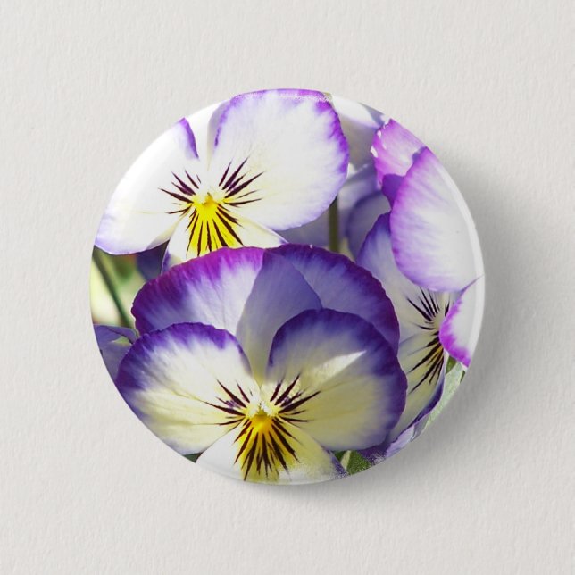 Badge Rond 5 Cm Bouton blanc et pourpre d'altos (Devant)