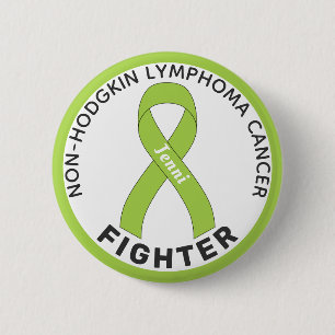 Badge Rond 5 Cm Bouton blanc non Hodgkin Lymphoma Fighter Ribbon