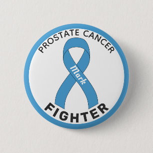 Badge Rond 5 Cm Bouton blanc pour combattre le cancer de la prosta