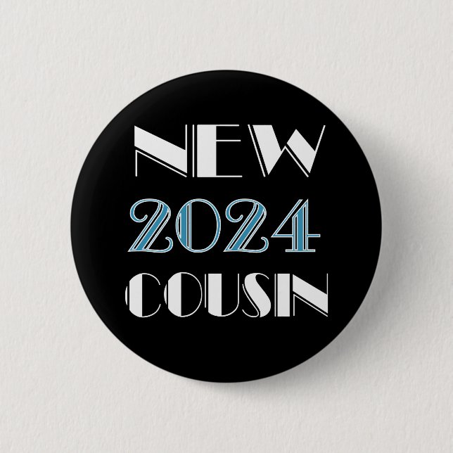 Badge Rond 5 Cm Bouton bleu 2024 (Devant)