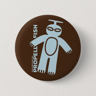 Badge Rond 5 Cm Bouton bleu-clair de PROPELLERFISH