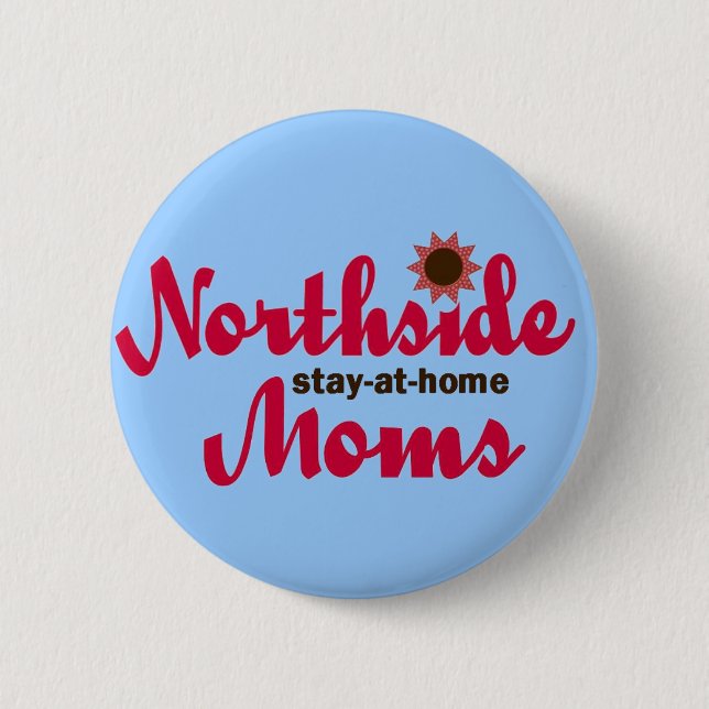 Badge Rond 5 Cm Bouton bleu de logo de NSAHM (Devant)