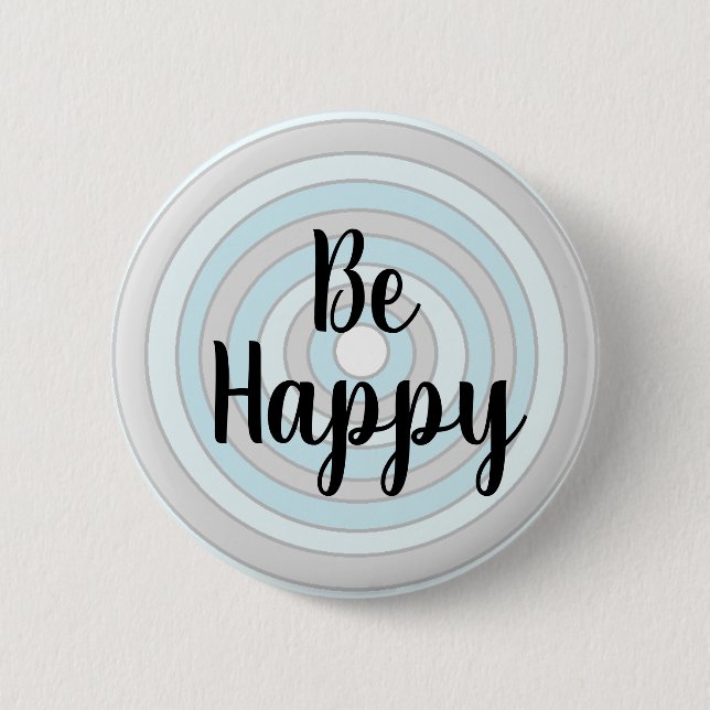 Badge Rond 5 Cm Bouton Bleu et gris (Devant)