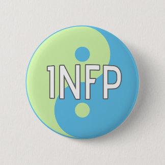 Badge Rond 5 Cm Bouton bleu et vert d'INFP de Yin Yang