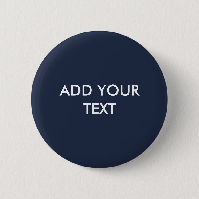 Badge Rond 5 Cm Bouton Bleu Minuit Foncé (Devant)