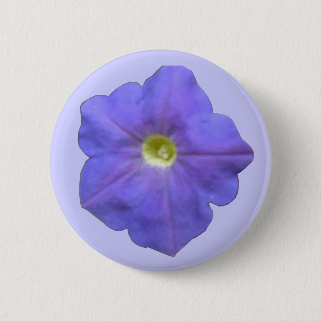 Badge Rond 5 Cm Bouton bleu Petunia (Devant)