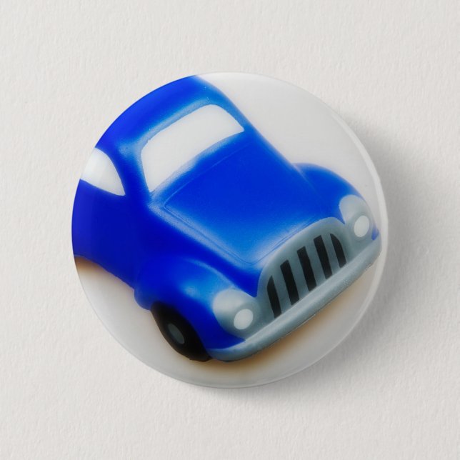 Badge Rond 5 Cm Bouton bleu voiture (Devant)