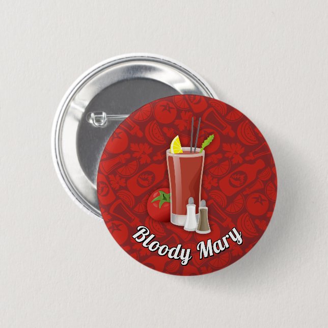 Badge Rond 5 Cm Bouton Bloody Mary (Devant & derrière)