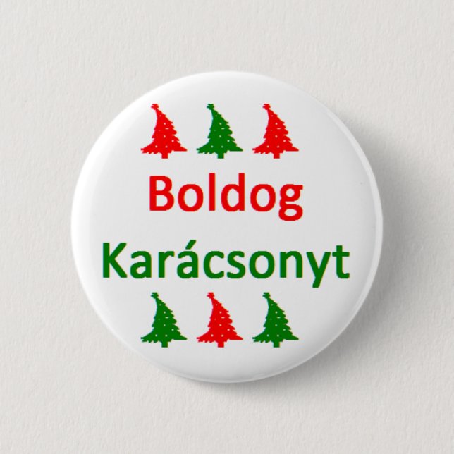 Badge Rond 5 Cm bouton boldog karacsonyt (Devant)