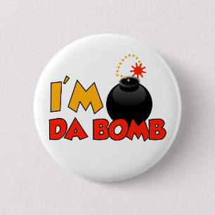 Badge Rond 5 Cm Bouton Bombe