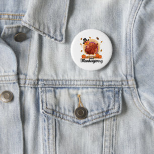 Badge Rond 5 Cm Bouton Bonne Action de Grâce