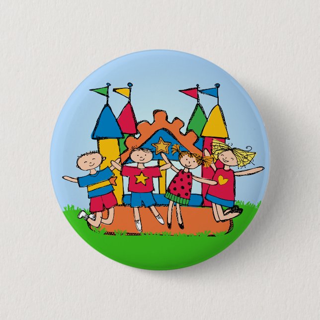 Badge Rond 5 Cm Bouton Bounce House (Devant)
