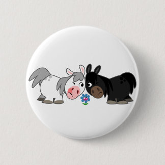 Badge Rond 5 Cm Bouton Bouton Bouton Bleu de Standoff Ponies de Ca