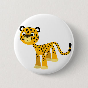 Badge Rond 5 Cm Bouton Bouton Cheetah joyeux