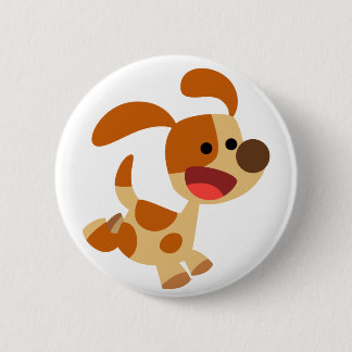 Badge Rond 5 Cm Bouton Bouton de chien en caricature mignon