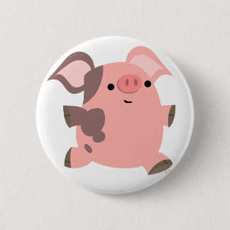 Badge Rond 5 Cm Bouton Bouton de cochon de dessin sportif mignon