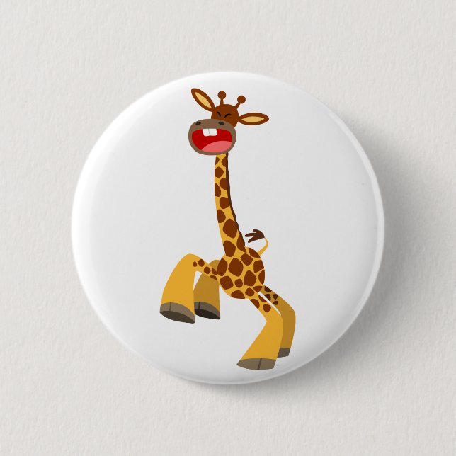 Badge Rond 5 Cm Bouton Bouton de la Girafe Danseuse (Devant)