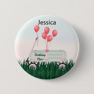 Badge Rond 5 Cm Bouton Bouton d'escargot pour fille d'anniversaire