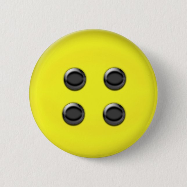 Badge Rond 5 Cm Bouton - Bouton jaune (Devant)