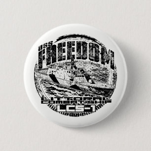 Badge Rond 5 Cm Bouton Bouton rond Liberté du navire de combat Lit