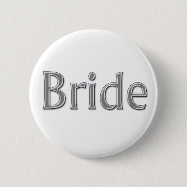 Badge Rond 5 Cm Bouton Bride Argent (Devant)