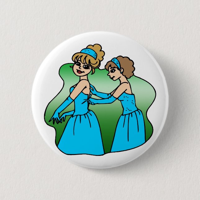 Badge Rond 5 Cm Bouton : Bridesmaid (Devant)