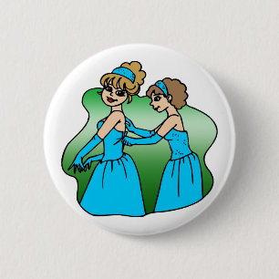 Badge Rond 5 Cm Bouton : Bridesmaid