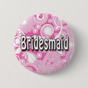Badge Rond 5 Cm Bouton : Bridesmaid