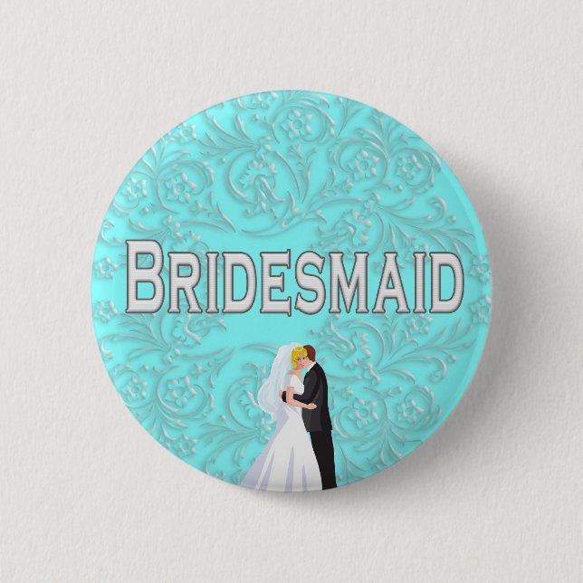 Badge Rond 5 Cm Bouton : Bridesmaid (Devant)