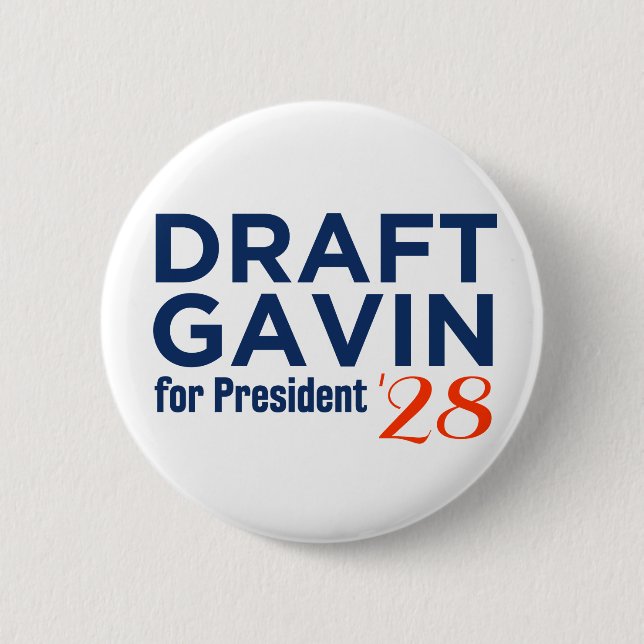 Badge Rond 5 Cm Bouton brouillon Gavin (Devant)