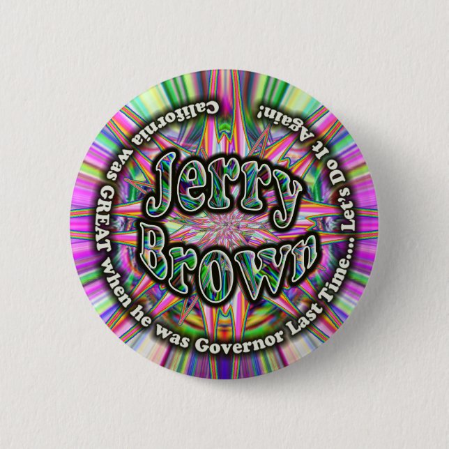 Badge Rond 5 Cm Bouton Brown de gouverneur de Jerry (Devant)