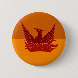 Badge Rond 5 Cm Bouton Brûlé Orange San Francisco Fog & Gold Flag