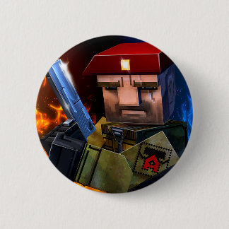 Badge Rond 5 Cm Bouton brutal de guerrier du jeu | de Pixelfield