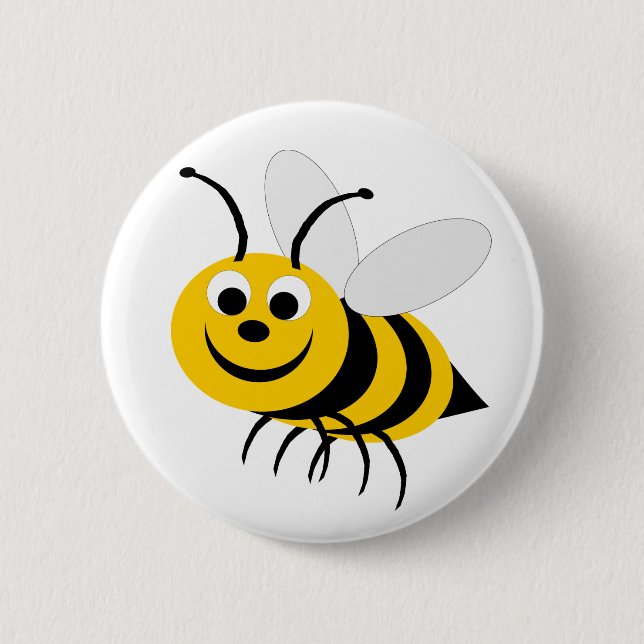 Badge Rond 5 Cm Bouton Bumble Bee Design (Devant)