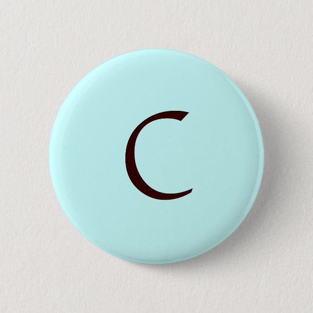 Badge Rond 5 Cm Bouton "C " de monogramme (Devant)