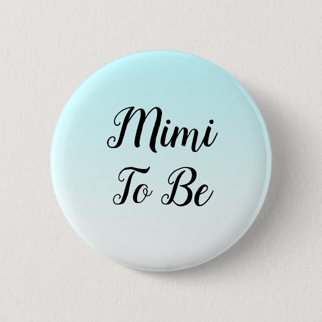 Badge Rond 5 Cm Bouton cadeau bleu Ombre Mimi pour être Baby showe (Devant)