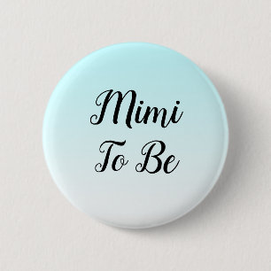 Badge Rond 5 Cm Bouton cadeau bleu Ombre Mimi pour être Baby showe