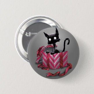 Badge Rond 5 Cm Bouton cadeau Boo Kitty