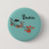 Bouton Cadeau de Besties Deux oiseaux sur la branc